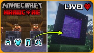 Going Into the Nether Fully Armored - ⛏ Minecraft Hardcore Survival 1.19.2 / Live Stream [S5 | EP6]