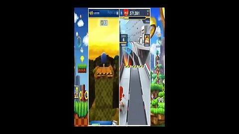 Sonic Dash VS Sonic Dash 2 Sonic Boom I Slugger Sonic VS Knuckles #shorts #short #shortvideo