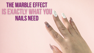 The marble effect is exactly what your nails need