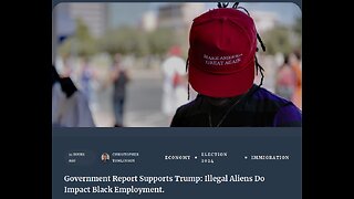 Govt Report - Illegals Are Taking Black-Hispanic Jobs