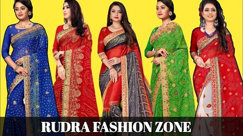 bandhani saree designs latest collection #bandhanisaree #rudrafashionzone