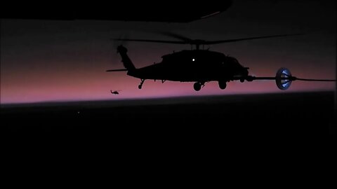 HH-60 Pavehawk Helicopters Conduct Air-to-Air Refueling Operation