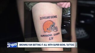 Browns superfan makes bold prediction, gets Super Bowl tattoo