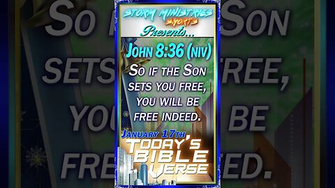 01.17.2023 | STORM MINISTRIES | Daily Bible Verse | John 8:36 (NIV) | #shorts