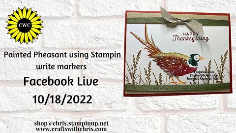 Painted Pheasants using Stampin Write Markers