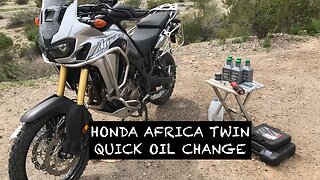 HONDA AFRICA TWIN Quick Oil Change in the Arizona Desert