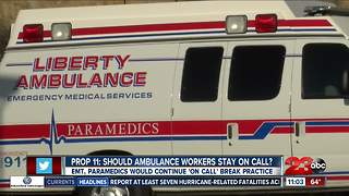 Prop 11: Should EMTs, paramedics be required to stay 'on call' during breaks?