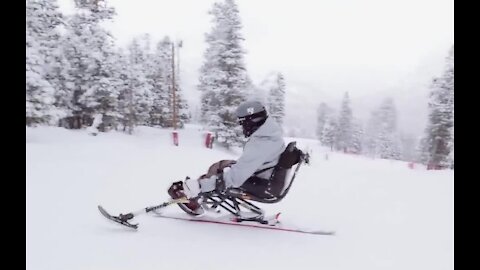 Local athlete back on the slopes after suffering spine injury