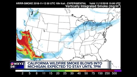 Smoke from California wildfires reaches metro Detroit & Michigan