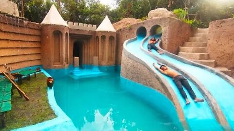 My Summer Holiday 155 Days Building 1M Dollars Water Slide Park into Underground Swimming Pool House