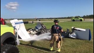 2 people injured in aircraft fire at North County Airport