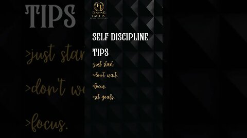 SELF DISCIPLINE