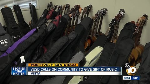 Vista school district calls on community to give gift of music