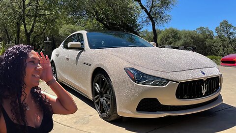 ICED OUT Champagne Glitter Maserati | SHE CANT BELIEVE HOW AMAZING THIS LOOKS!