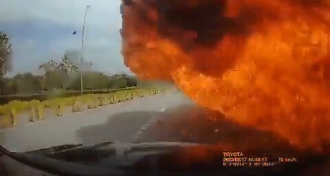 Horrific Plane Crash In Malaysia Caught On Dashcam