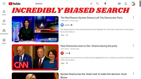 "Kyrsten Sinema" Reveals Incredibly BIASED YouTube Search Results