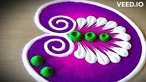 Easy Peacock Rangoli Design For Diwali Festival | Festival Rangoli Designs | Simple Peacock Kolam