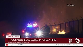 Creek Fire burning near Camp Pendleton prompts evacuations