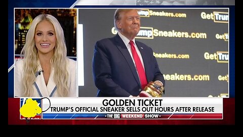 "GOLDEN TICKET" Trump official sneakers sell out hour out after release.