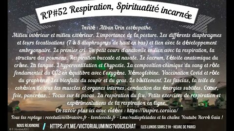 Radio Pléiades #52 - Respiration et spiritualité incarnée