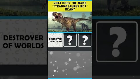 What does the name Tyrannosaurus Rex mean? #shorts #trivia #Dinosaur #history #brainzonegames #t-rex