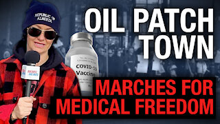 Oilpatch town bands together to protest COVID vaccine rules