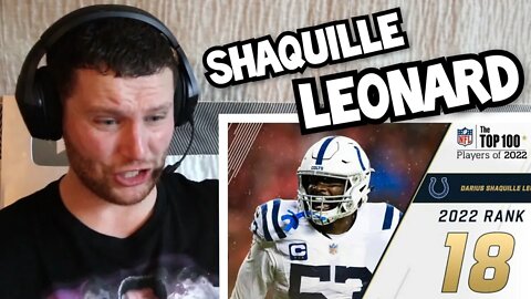 Rugby Player Reacts to SHAQUILLE LEONARD (Indianapolis Colts, LB) #18 NFL Top 100 Players in 2022