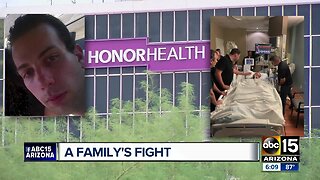 Family holds protest outside hospital, where staff says their son is legally dead
