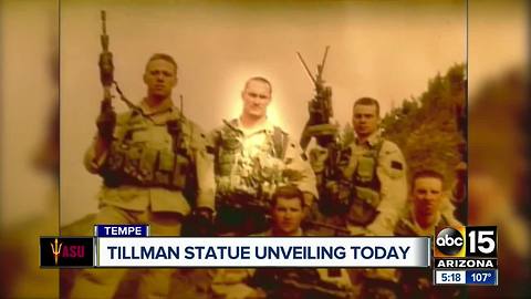 Statue of Pat Tillman unveiled outside of stadium