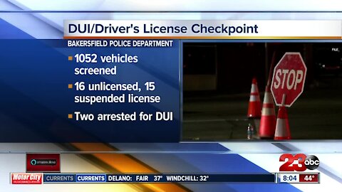DUI/Driver's License Checkpoint