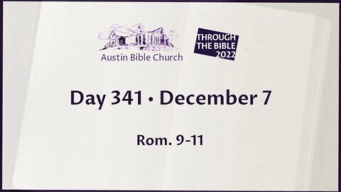 Through the Bible 2022 (Day 341)