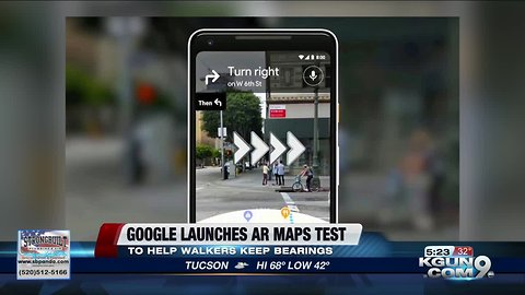 Google Maps testing augmented reality