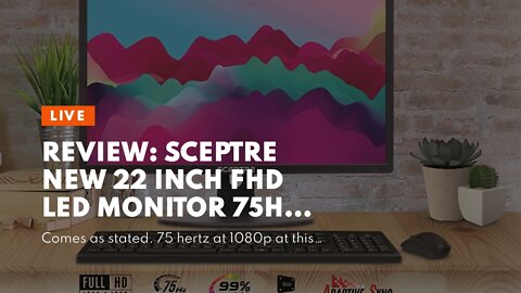 Review: Sceptre New 22 Inch FHD LED Monitor 75Hz 2X HDMI VGA Build-in Speakers, Machine Black (...