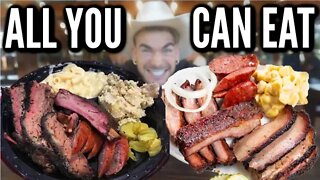 "NO ONE HAS EVER EATEN THAT MUCH" TEXAS BBQ ALL YOU CAN EAT VS PRO EATER | Saltlick BBQ Austin Texas