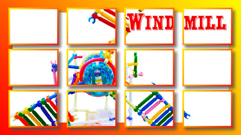 Educational building toys Making windmill toy with smart stick puzzle blocks toy for kids