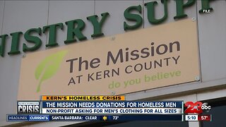 The Mission asking for donations for men