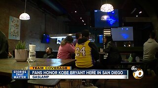 Fans honor Kobe Bryant in San Diego