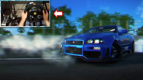 Drifting an R34 Nissan GT-R | The Crew 2 | Thrustmaster TS-PC