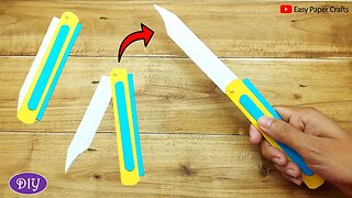 How to Make a Paper Knife That Can Fold | DIY Handmade Easy Paper Toy Making Crafts