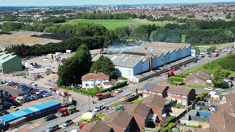 4K Whitchurch Sports Centre Fire PLOD had to involve himself DRONE Prohibition in place 🐂💩