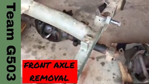 Removing The Front Axle From A 1943 Willys MB or Ford GPW, Team G503