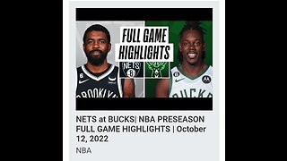 NETS at BUCKS | NBA PRE SEASON 2022 | FULL GAME HIGHLIGHTS | OCTOBER 12, 2022