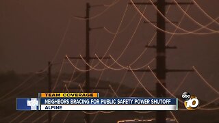Alpine residents brace for Public Safety Power Shutoff