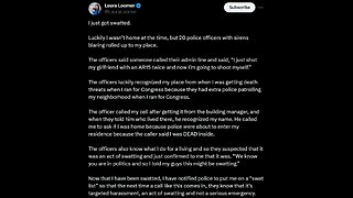 EMERGENCY ALERT: LAURA LOOMER SWATTED!!!
