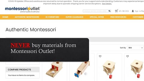 Saturday Morning Rant: I will never order from Montessori Outlet again.