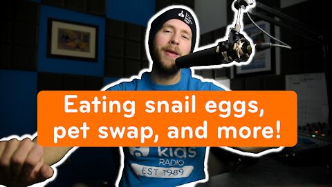 Meals from snail eggs, pets swap houses for a weekend, and more!