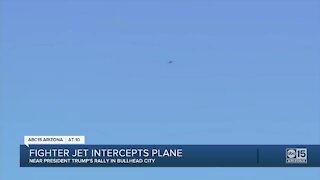 Fighter jet intercepts plane during Trump event in Bullhead City