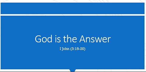 God is The Answer