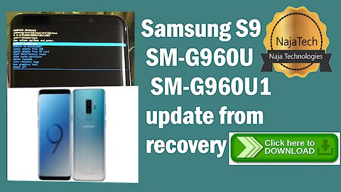 🔴Samsung S9 SM-G960U SM-G960U1 update from recovery