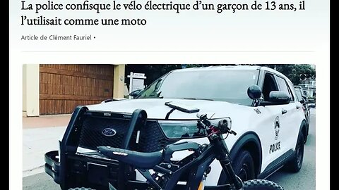 La police confisque le vélo électrique d’un garçon de 13 ans, il l’utilisait comme une moto